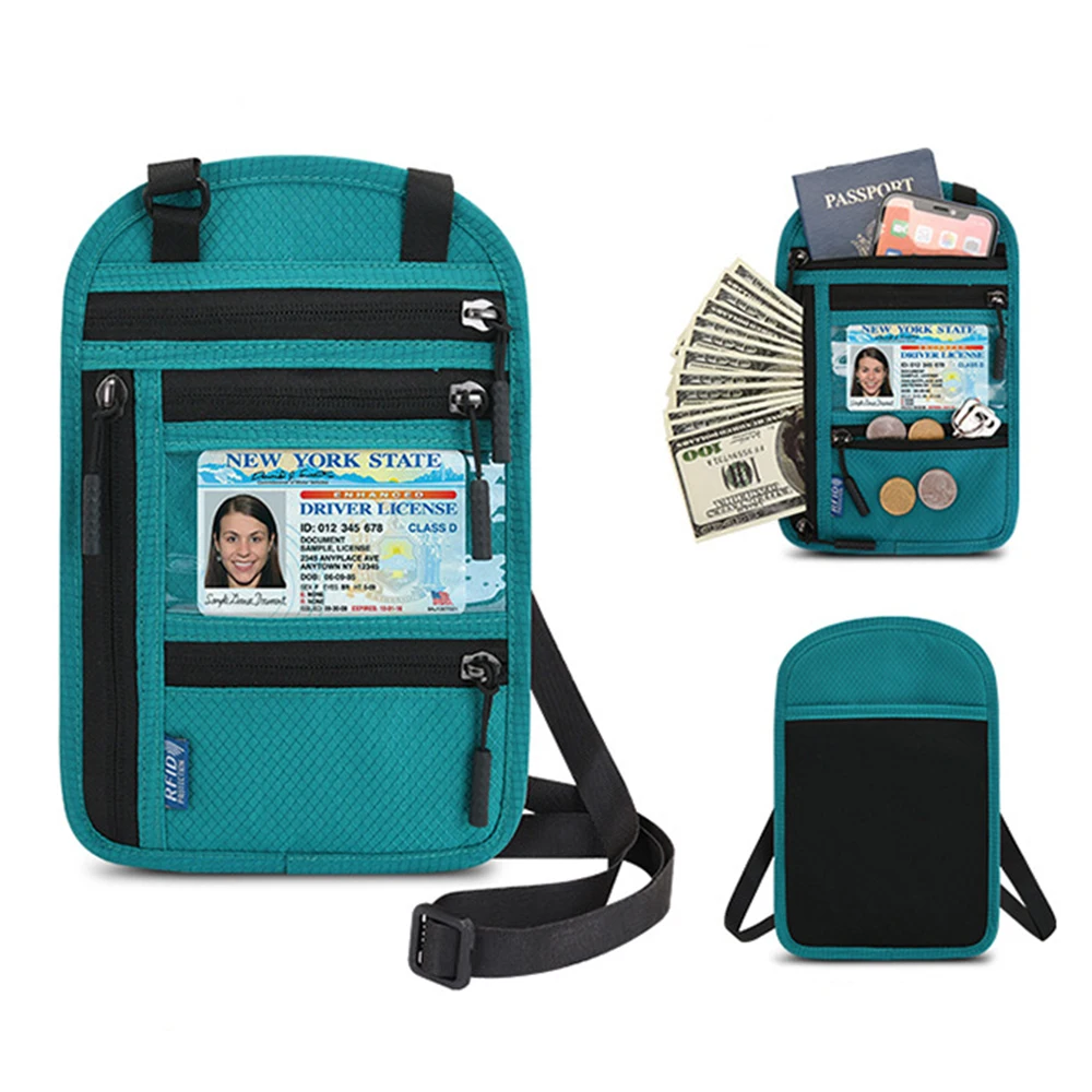 Обложка для паспорта мужчин и женщин органайзер кредитных карт с RFID-защитой