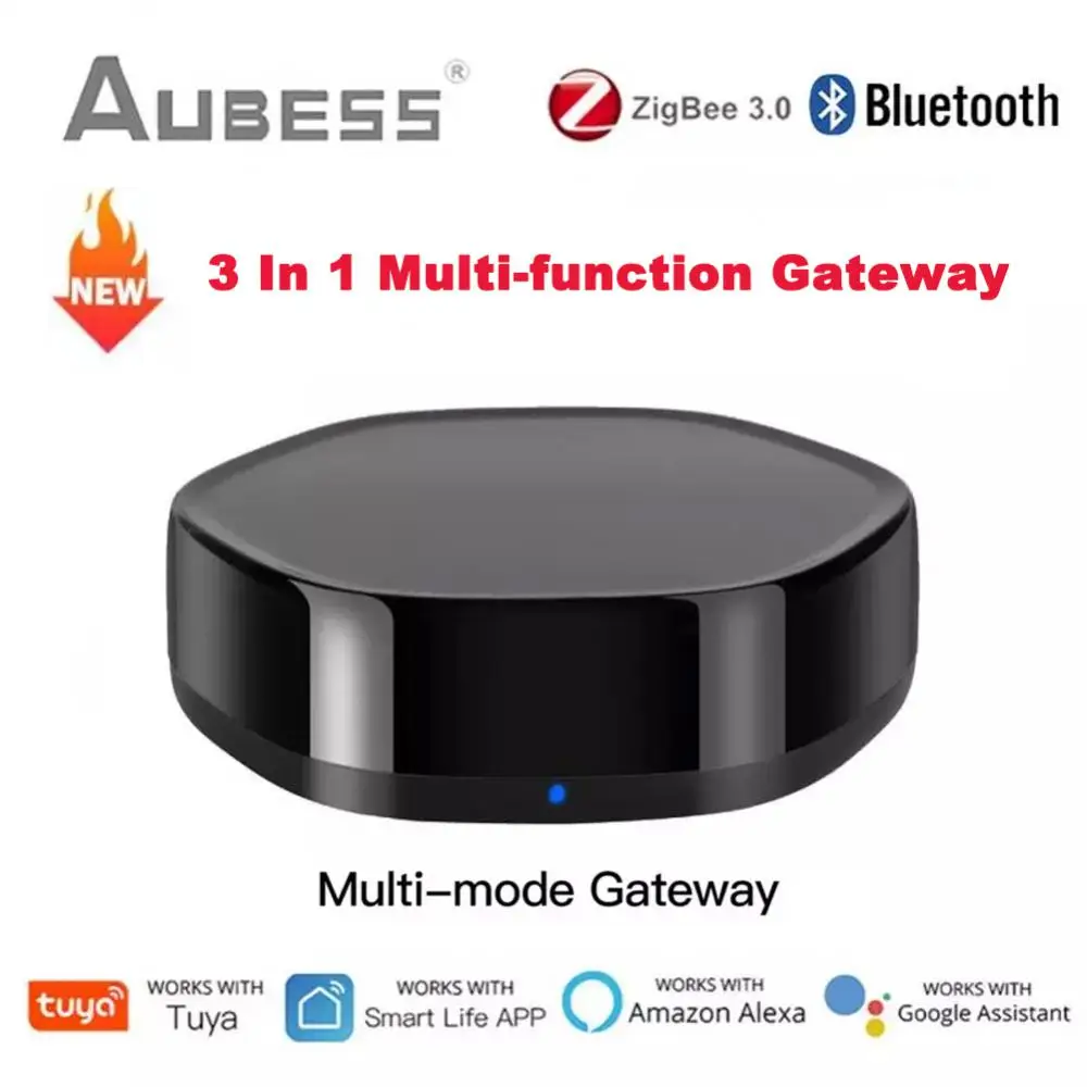 

Tuya ZigBee Bluetooth Multi-Mode Gateway Hub WiFi IR Wireless Remote Control Smart Home Bridge For Alexa Google Home SmartLife
