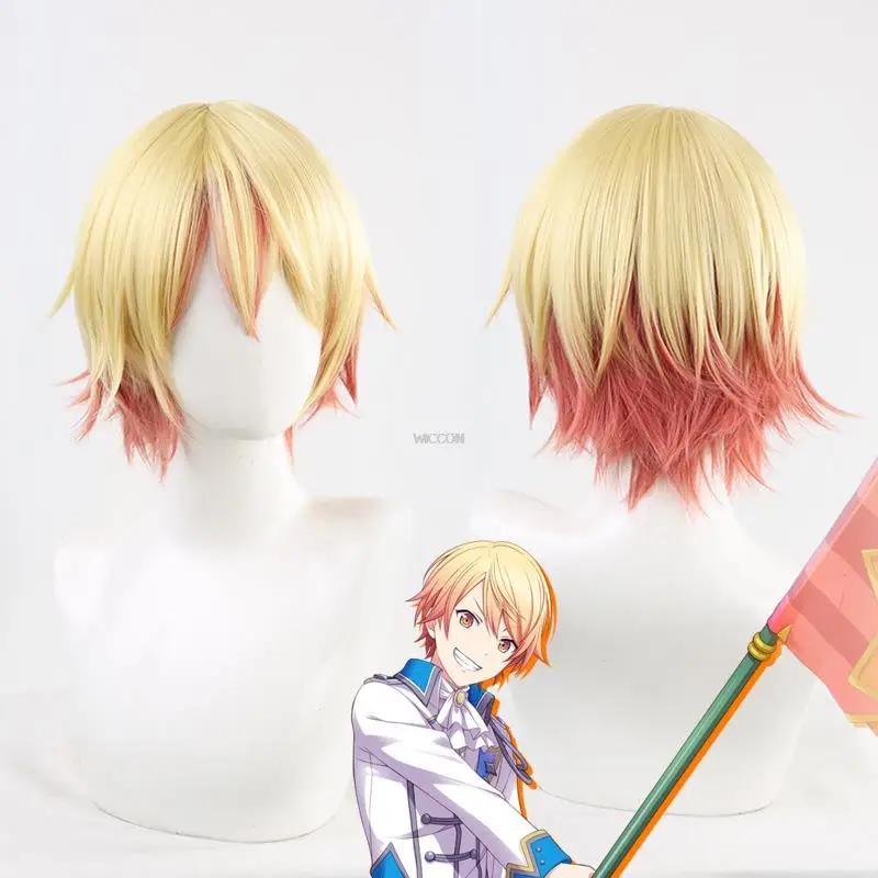 

In Stock Tenma Tsukasa Cosplay Wig Anime Project SEKAI COLORFUL STAGE! 30cm Gradient Heat Resistant Tks Tms Wigs + Free Wig Cap