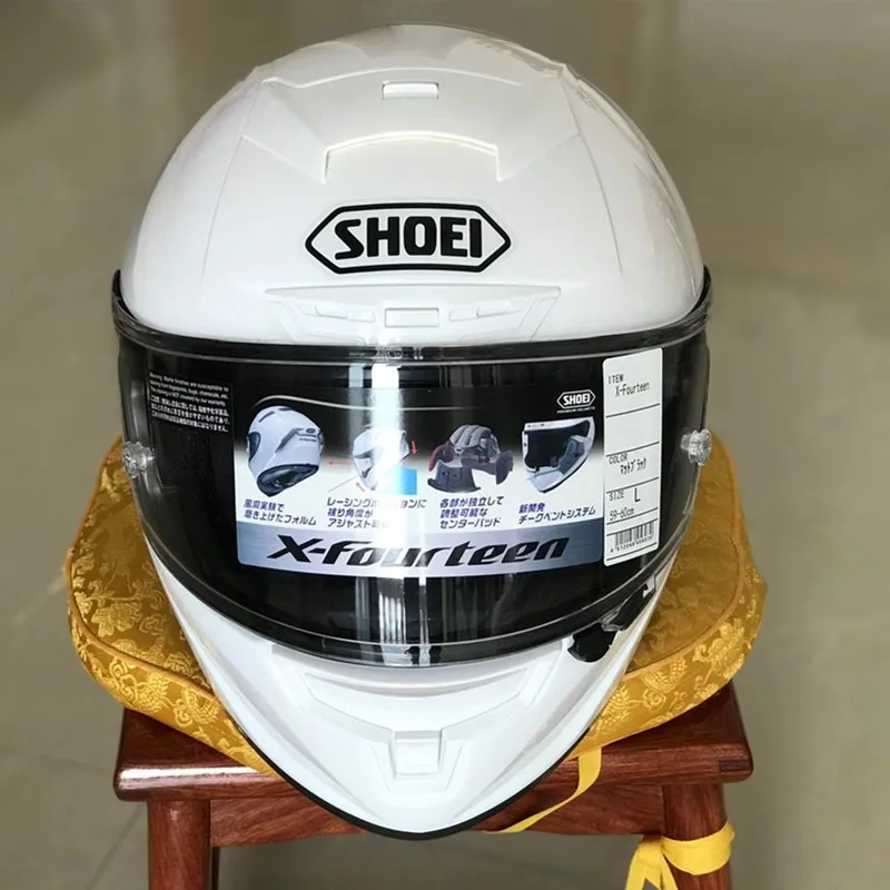 Шлем мотоциклетный SHOEI X14 шлем на все лицо белая для мотоциклистов X-четырнадцать