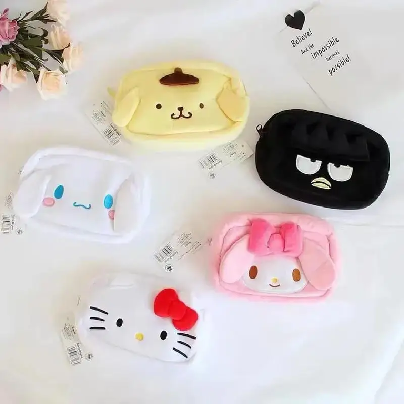 

Sanrio плюшевый карандаш Kulomi My Melody Cinnamoroll, чехол, многофункциональная женская сумка для хранения с рисунком Hello Kitty