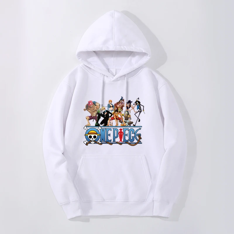 

One Piece Anime Hoodies 2022 Spring Autumn Mens Fashion Manga Sweatshirt Round Neck Oversize New Moletom Sportswear