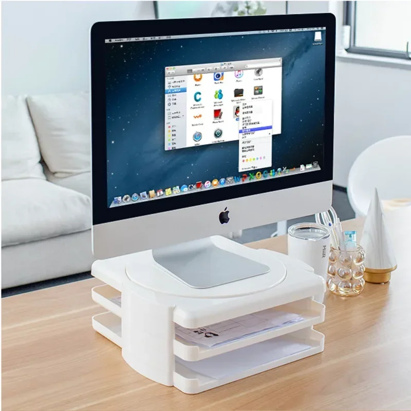 Стойка для монитора с защитой шеи вращающаяся настольная организация