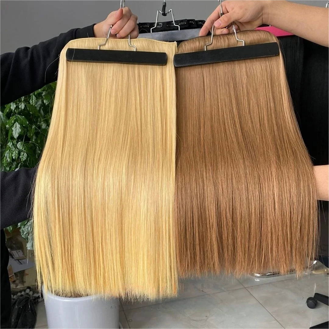 Genius Weft, прямые бразильские 100% натуральные человеческие волосы, двойные вытянутые невидимые наращивание волос для женщин, плетение волос (art.: 3920ca7b26c49) - 3920ca7b26c49