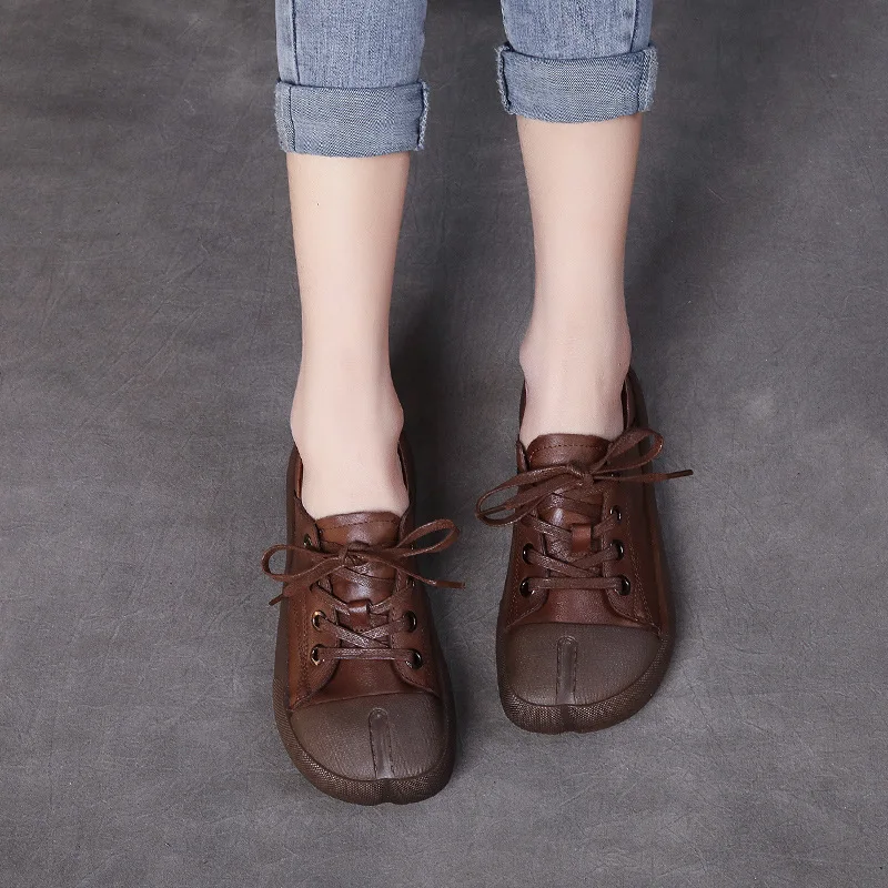 

Женские туфли ручной работы на мягкой подошве, новинка весны 2022, мягкие кожаные повседневные туфли, женская обувь на плоской подошве с низки...