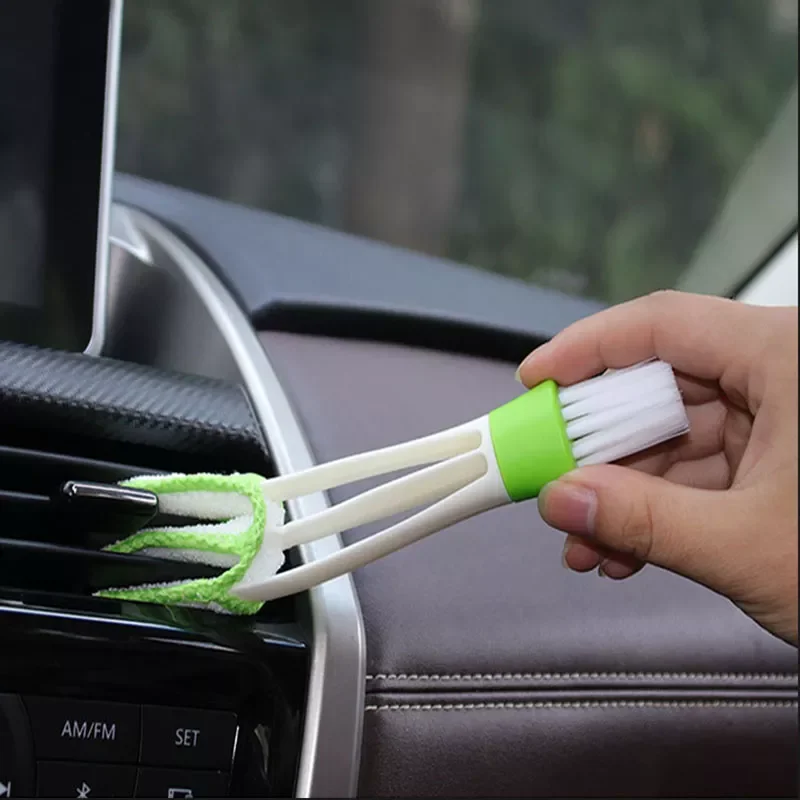 

In 1 Double Ended Cleaning Brush Car Air Conditioner Vent Cleaning Brush Dashboard Soft Brush Blinds Brush Car Clean Tools
