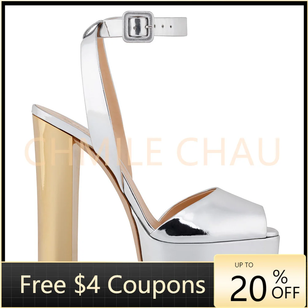 

Женские сандалии chmilе CHAU, на платформе, с ремешком на щиколотке, на высоком каблуке, банкетные, большого размера, C-SL-2