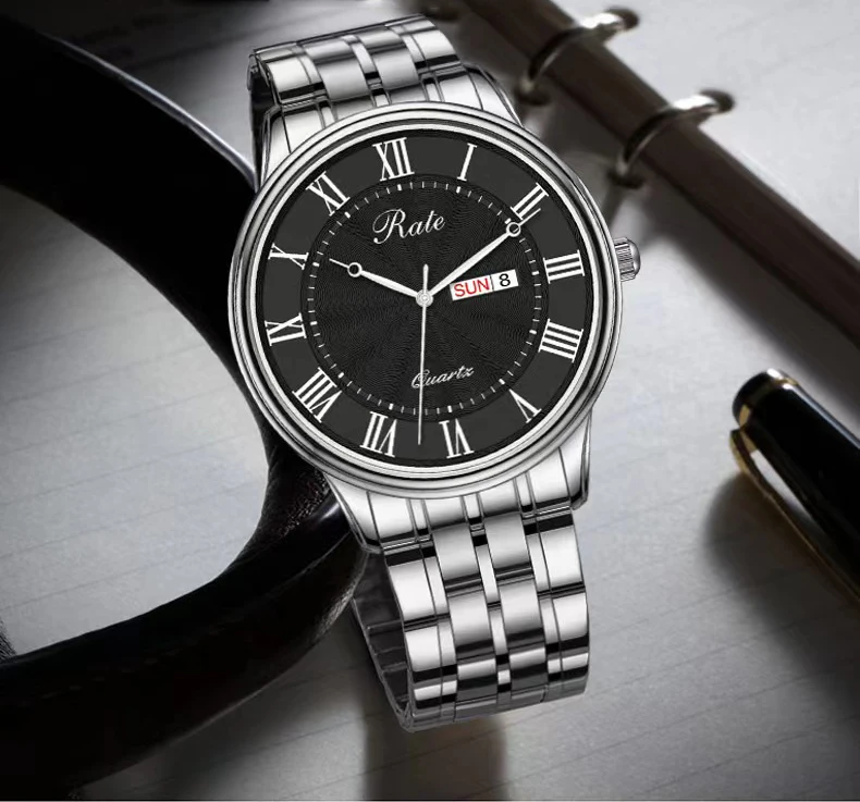 Часы Мужские Механические Кварцевые водонепроницаемые большие указатель набора