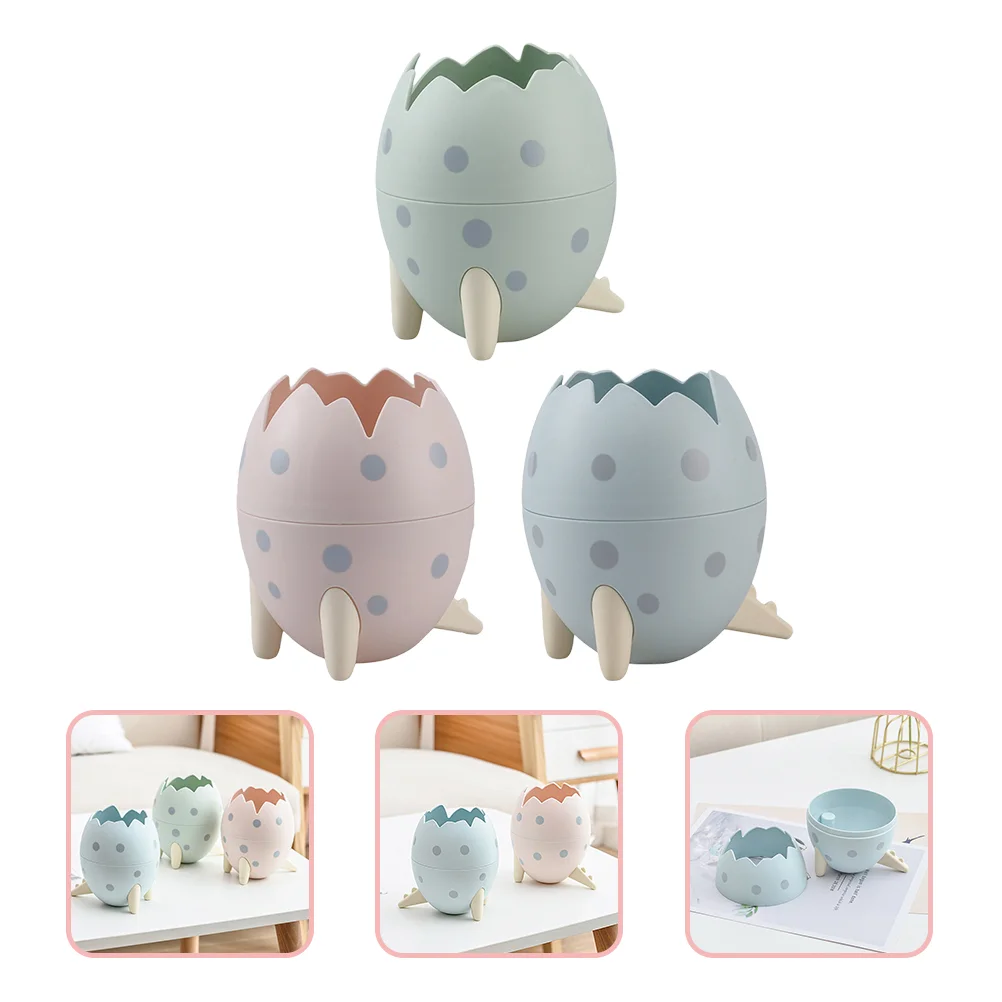 

3Pcs Bucket Makeup Brush Holder Egg Pen Holder Pot Beauty Organizer Beauty Storage Box Makeup Brush Organizer