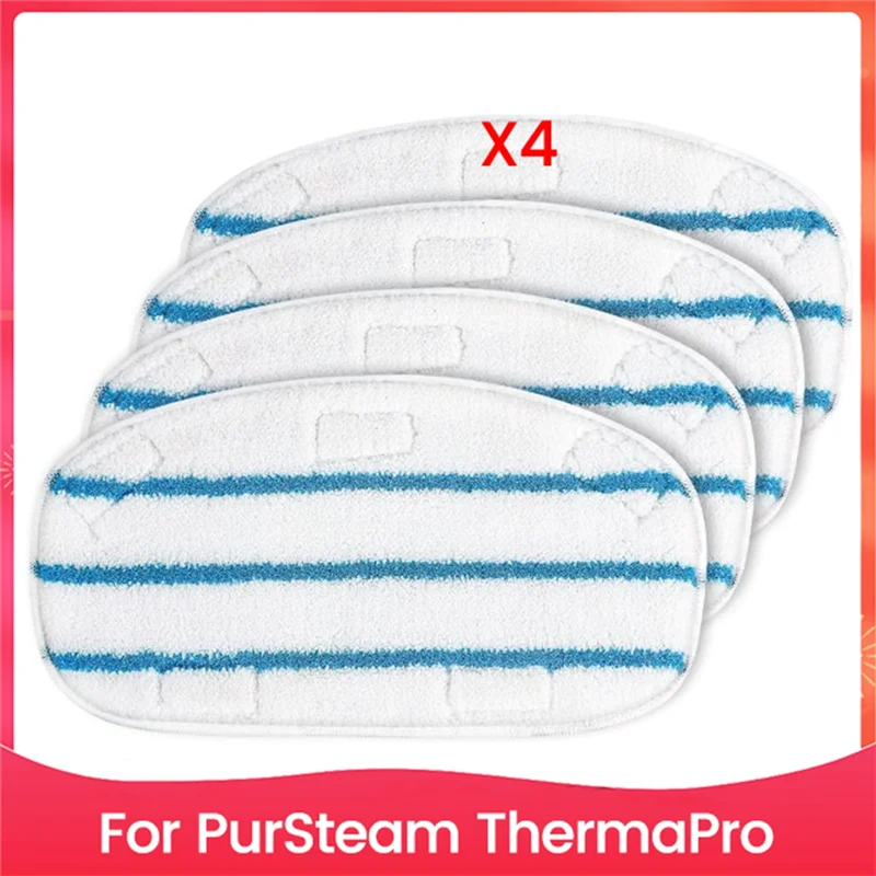 Фото Аксессуары для пароочистителя для Pursteam Thermapro 10-в-1 очиститель паровой швабры моющиеся подушечки из микрофибры для паркетного пола-[2025] №1