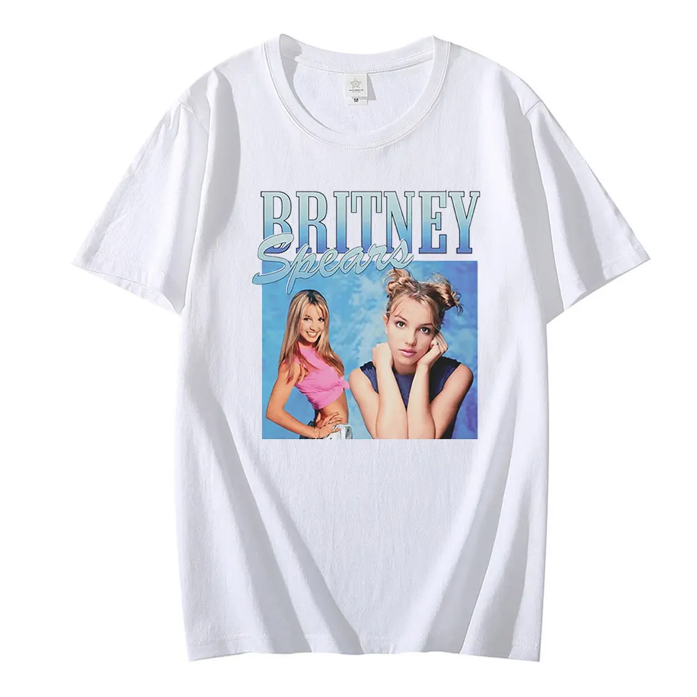Футболка Britney Spears с красивым фото для мужчин черная хипстерская хлопковая
