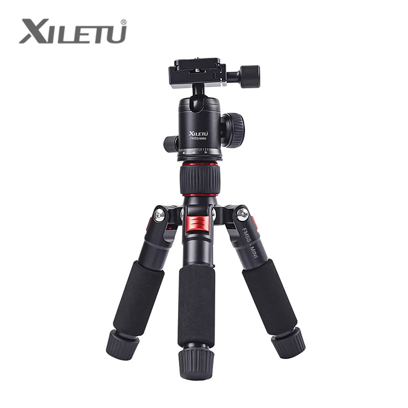 Настольный Штатив XILETU, легкий штатив для путешествий на открытом воздухе для DSLR микрокамер с шаровой головкой, портативный штатив