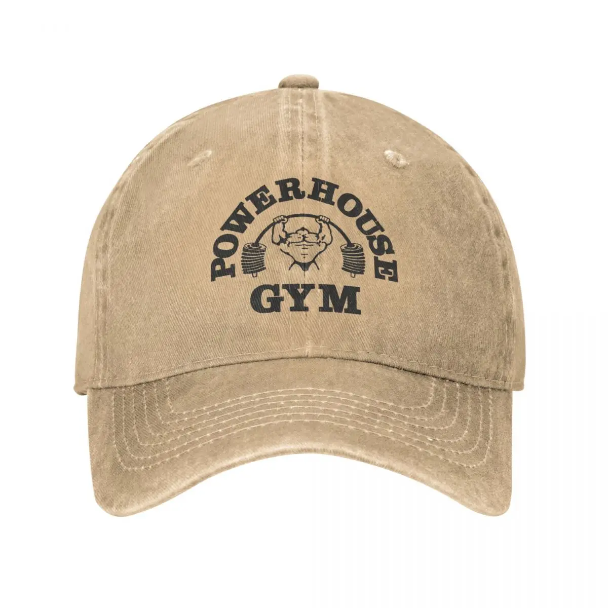 

Powerhouse Gym Baseball Caps Casual Distressed Denim Funny Snapback Hat Unisex Style Outdoor Activities Adjustable Fit Hats Cap