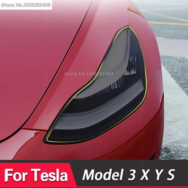 

2 шт., защитная пленка для передних фар Tesla Model 3 X Y S