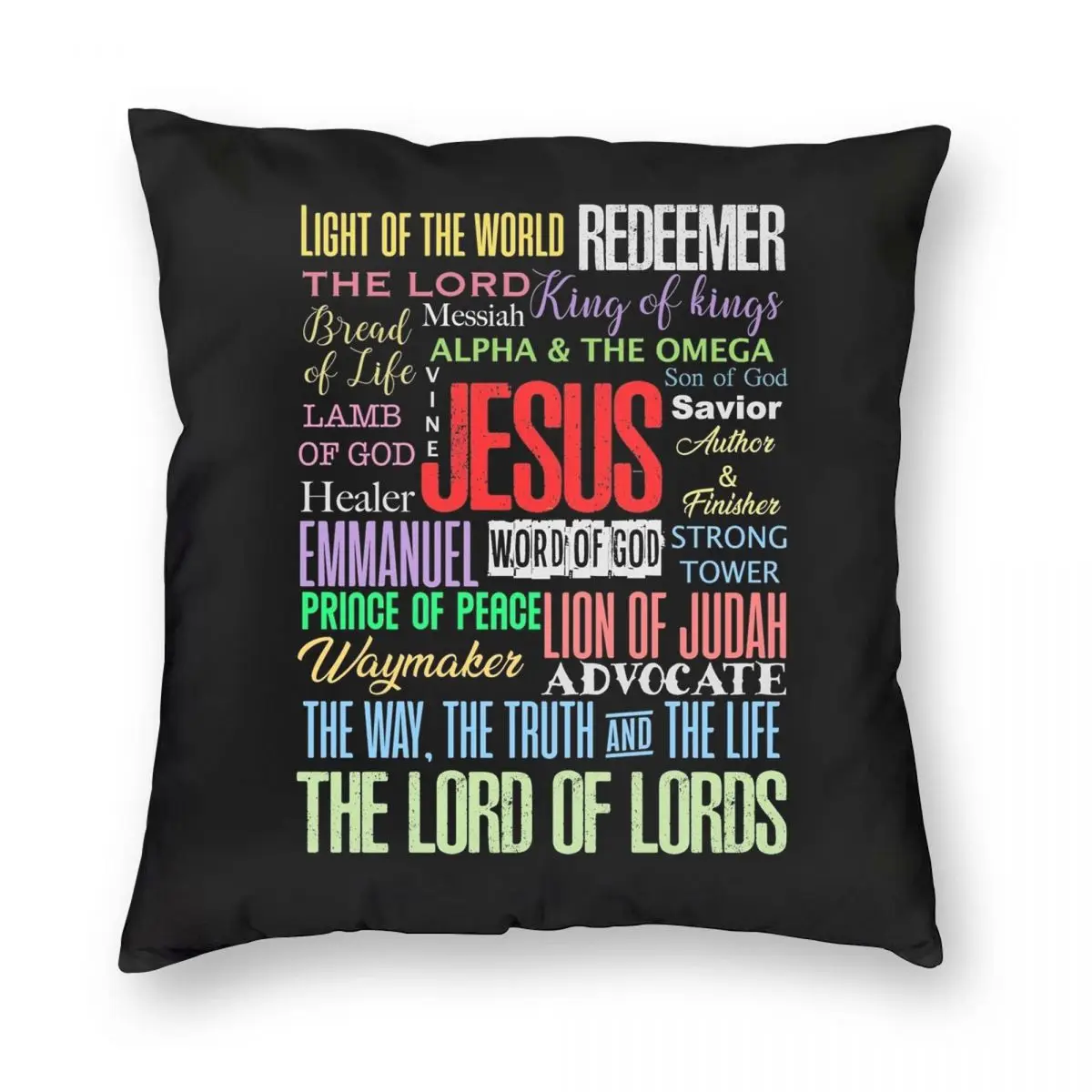 Наволочка из полиэстера и льна с изображением Иисуса христианской