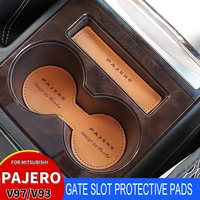 Car Door Slot Pad For Mitsubishi Pajero V97V93 Car Console Non-Slip Gate Slot Center Protective Cup Holder Pads Car Accessories