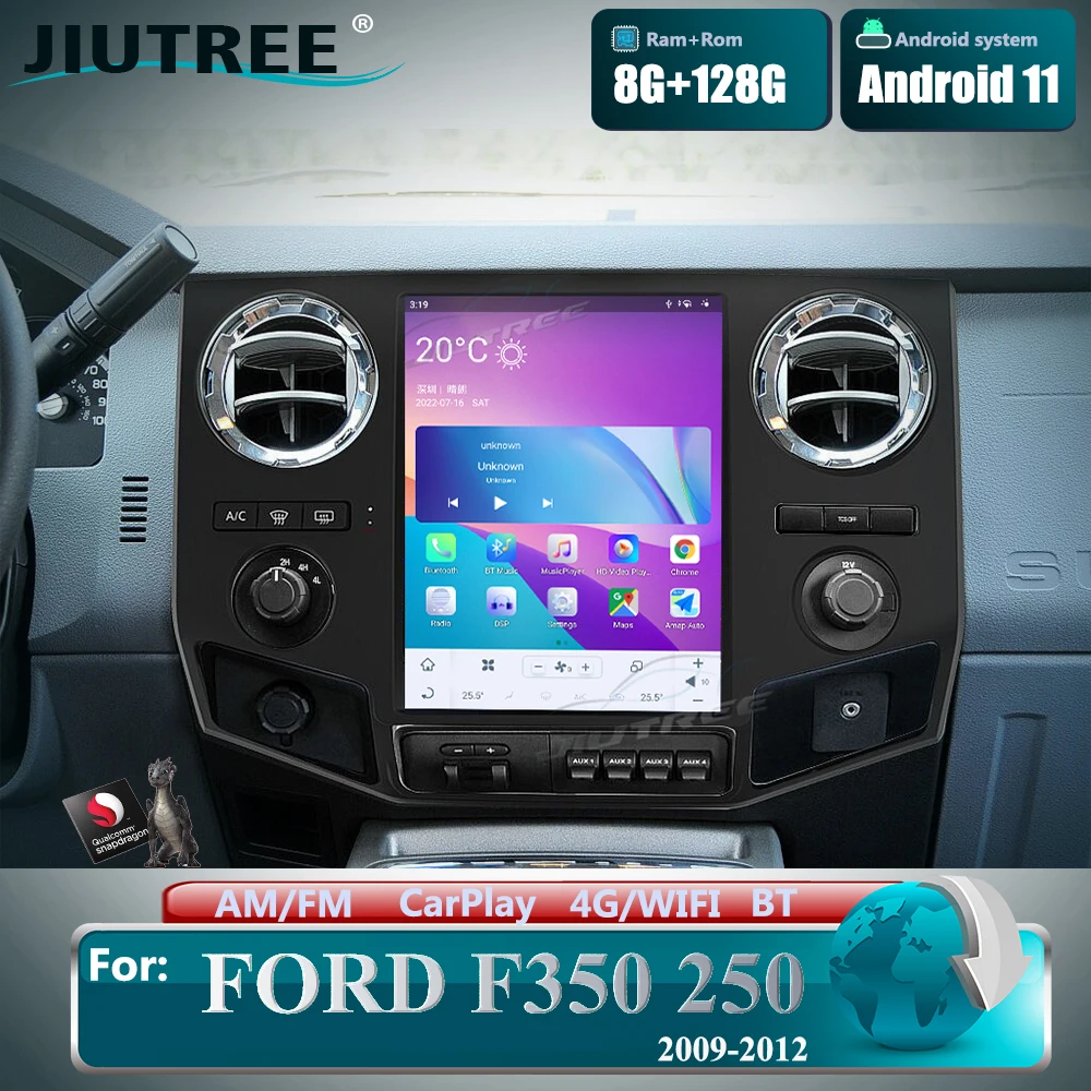 

128 ГБ Android 11 автомобильный стерео для FORD F250 F350 Superduty XL 2009-2012 автомобильный радиоприемник мультимедийный плеер беспроводной carplay android авто