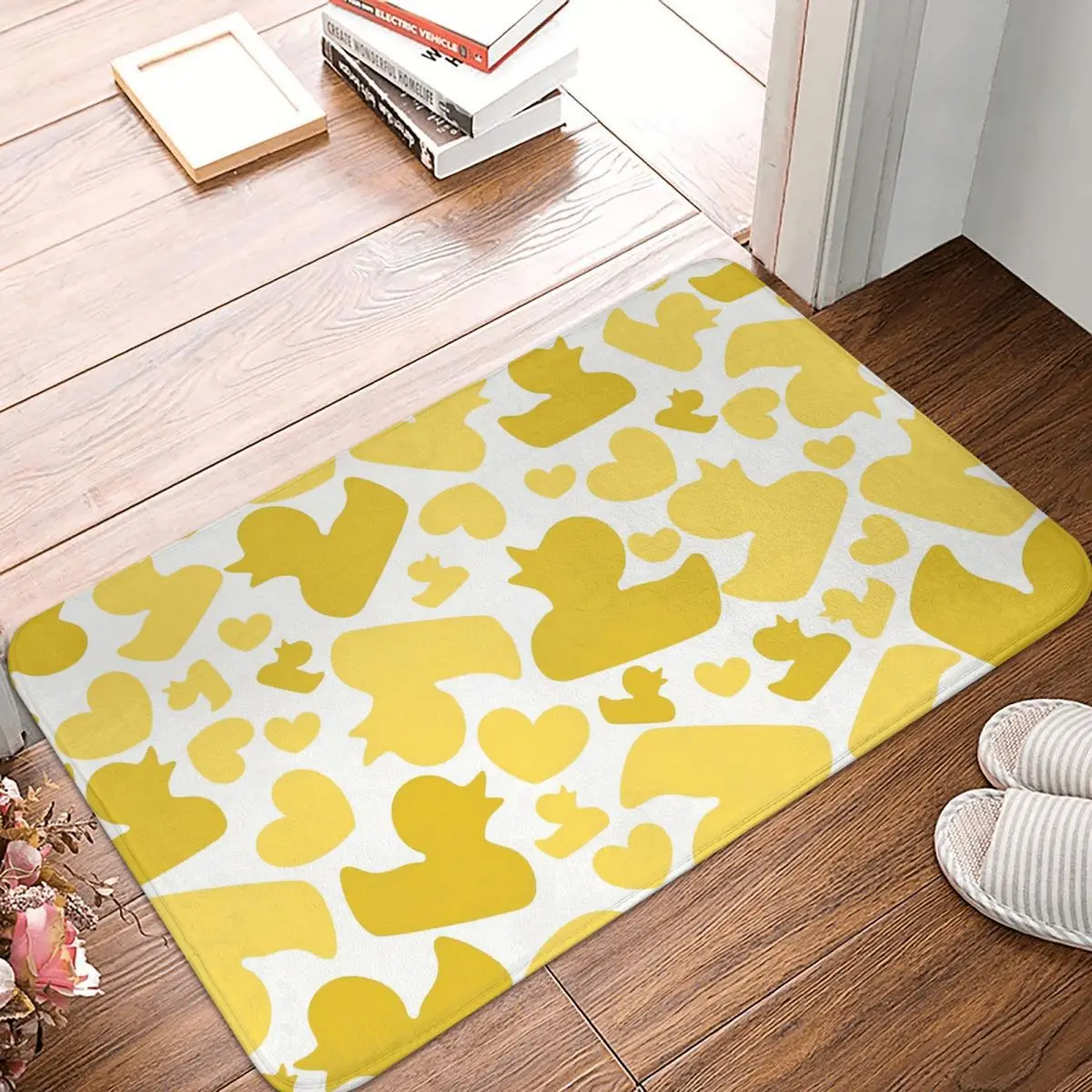 

Rubber Duck Anti-Slip Doormat Living Room Mat Cute Yellow Pattern Balcony Carpet Welcome Rug Indoor Decor