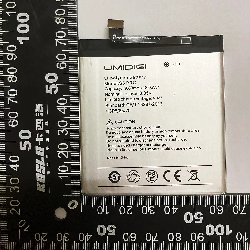 Оригинал для UMI Umidigi S5 Pro Батарея 4680mAh 100% Новые Запасные Части Аксессуары для Телефона Аккумуляторы с Инструментами на.