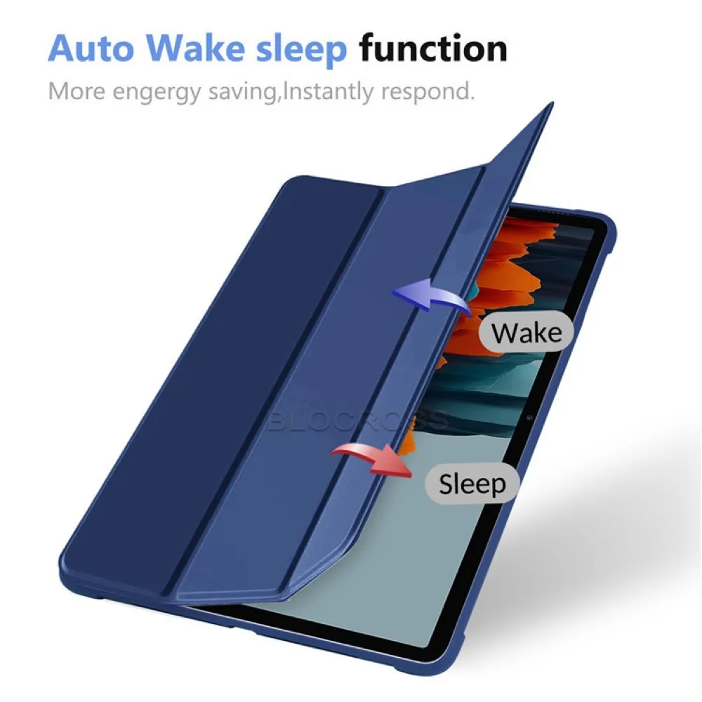 for samsung galaxy tab s7 fe 12 4 inch case s8s7 plus 2022 stand cover auto sleepwake smart tablet magnetic with pencil holder free global shipping