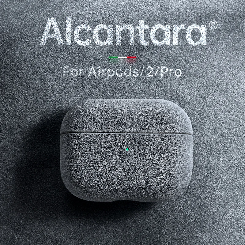 

For Airpods Pro Case ALCANTARA TPU Silicone Earphone Cases For Apple AirPods 1 / 2 / Pro Turn Fur Wireless Headphone Cover Bag