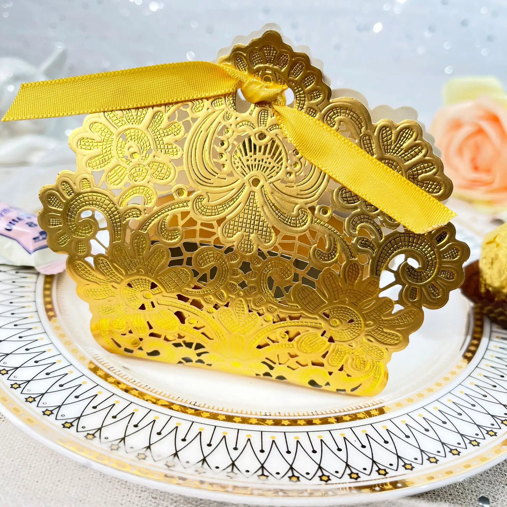 Cookie Gift Box Romantic Wedding Favors Chocolate Box For Baby Shower Bridal Birthday Party Supplies