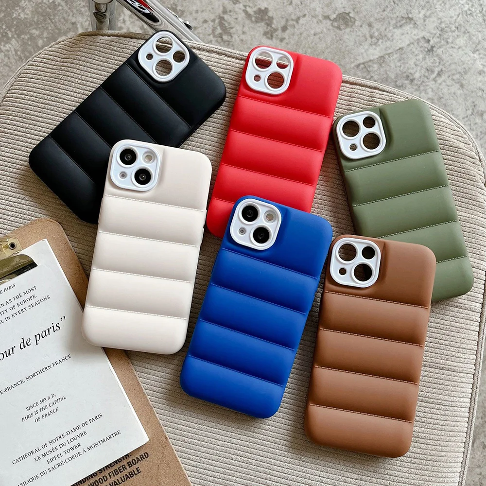 Чехол-пуховик для телефона Iphone 11 Чехлы пуховая куртка чехол 13 Pro Max 12 XR X Xs