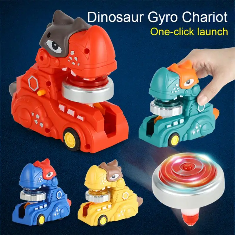 

Dinosaur Gyro Chariot Toy Flashing Rotating Launcher Battle Toy Luminous Dinosaur Toy Car Toy For Kids Children Kids Toy Gift