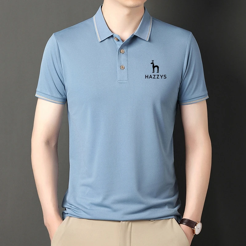 

Top Grade 2023 New Brand Designer Polo Shirt Men Summer Hazzys Plain Regular Short Sleeve Casual Tops Fashions Clothes Men