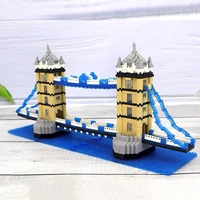 world architecture london the tower bridge model diy mini diamond blocks bricks building toy for children gift no box