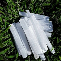 natural white selenite rough sticks minerals specimen point%ef%bc%8cnatural stone home decorated high quality stones sphere