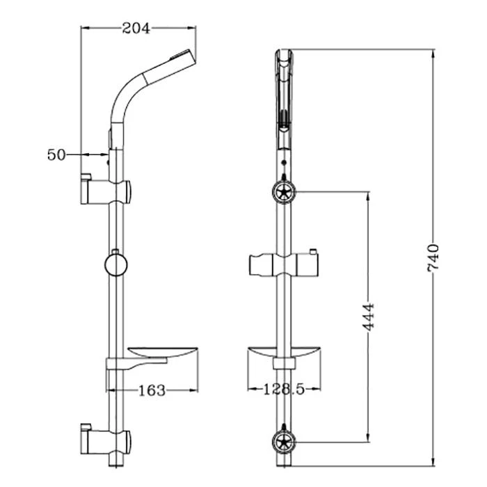 Смеситель для ванны Lemark Promotion LM6051C с душем LM8063C хром |