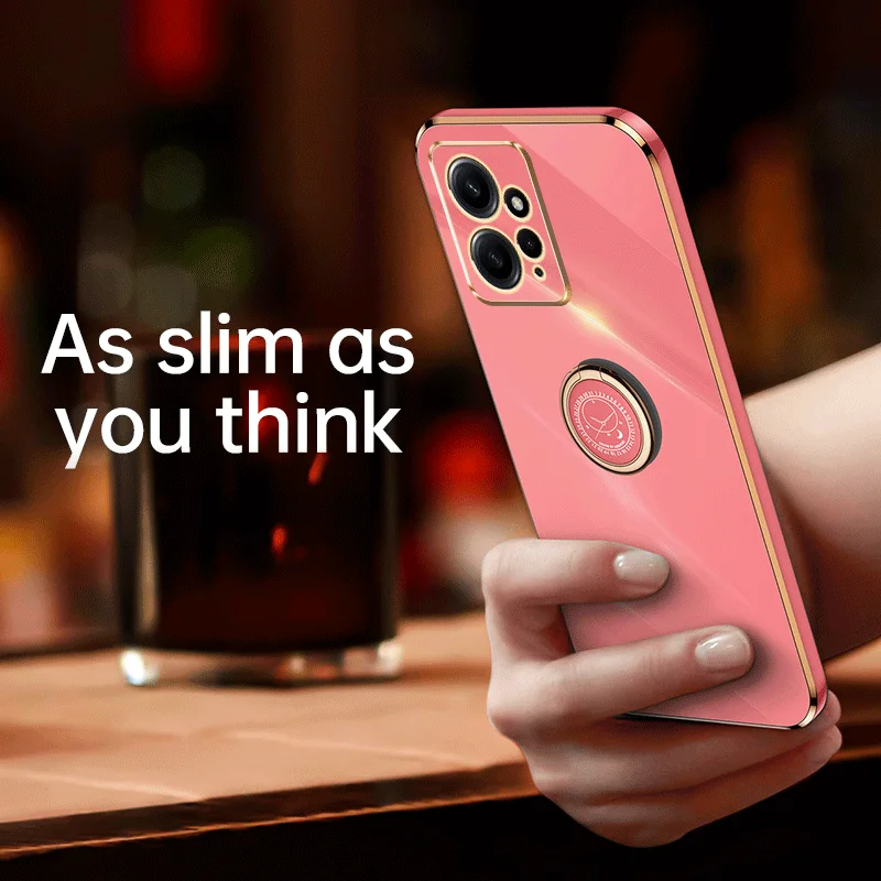Фото Чехол для Xiaomi Redmi Note 12 4G, защита для камеры Redmi Note 12 4G, чехол для телефона 23021RAAEG, роскошный противоударный чехол с квадратным покрытием №4
