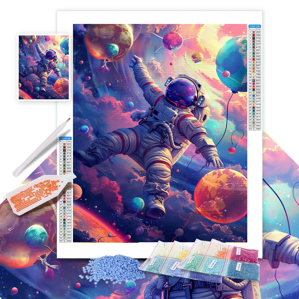 Алмазная Роспись сделай сам планета астронавт настенное украшение