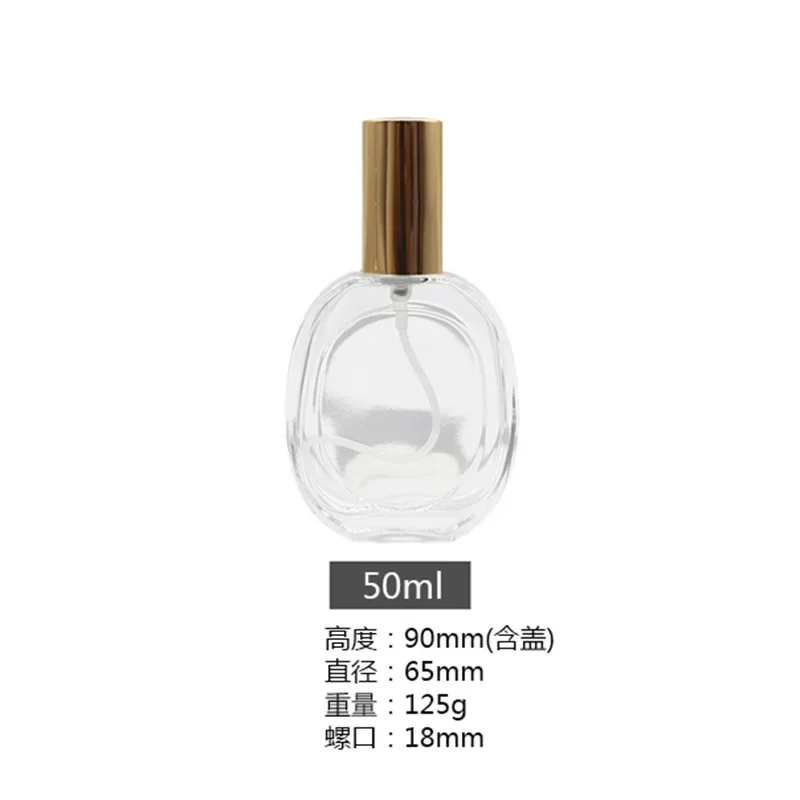 Флакон для духов стеклянный флакон с винтовым верхом 50 мл распыления шелковым