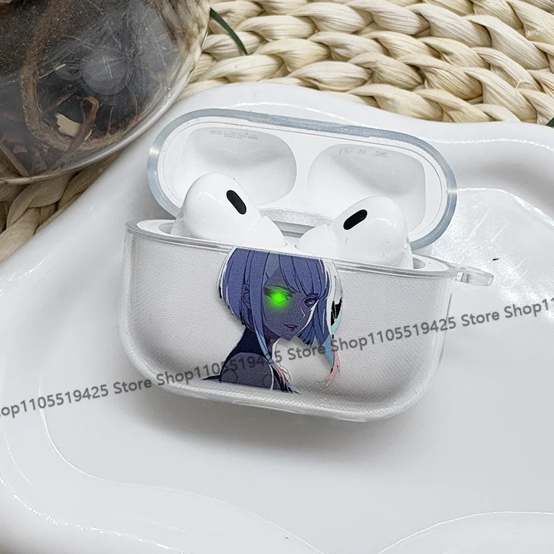 Фото Крутой чехол для наушников в стиле аниме Cyberpunk Edgerunners для AirPods 4/3/2/1, чехол для наушников AirPods Pro 3/Pro 2/Pro, защитный чехол из ТПУ №3