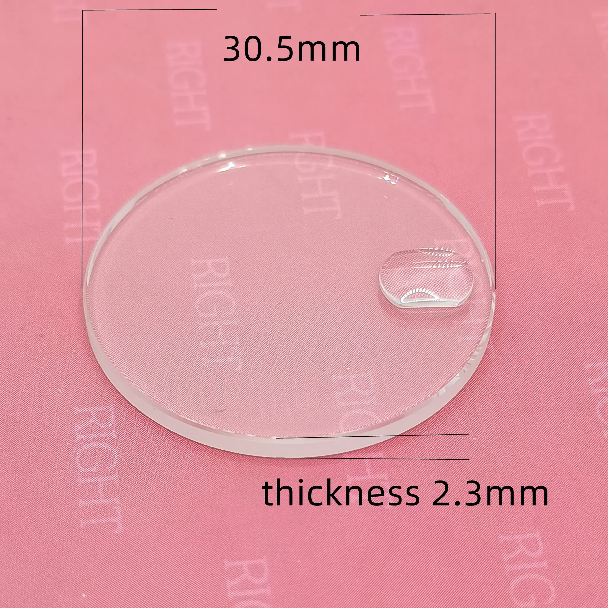 Free shipping sapphire glass diameter 30.5*2.3mm magnifying glass chip or flat