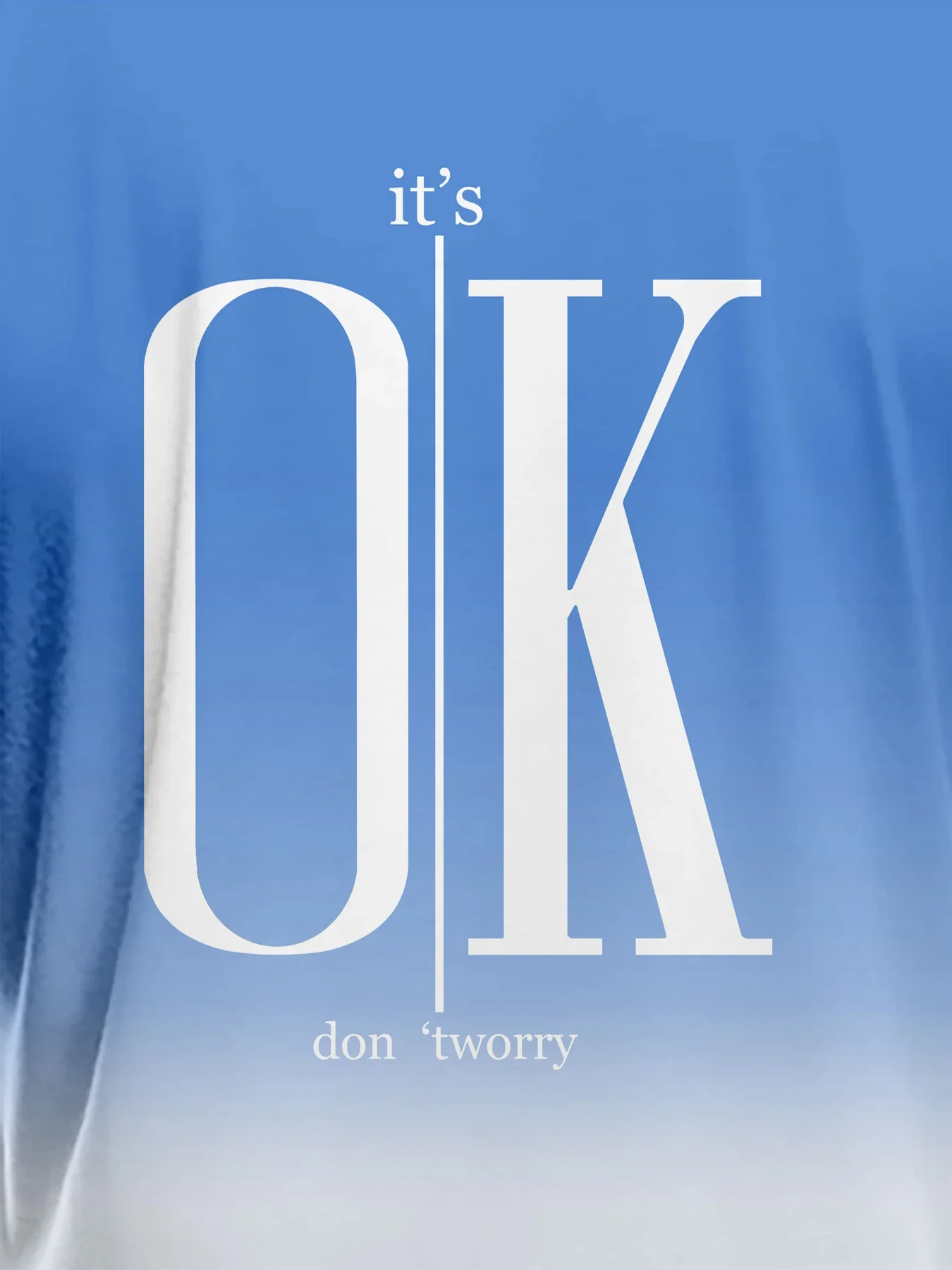 Мужская объемная футболка с градиентным переходом цвета Модная и удобная