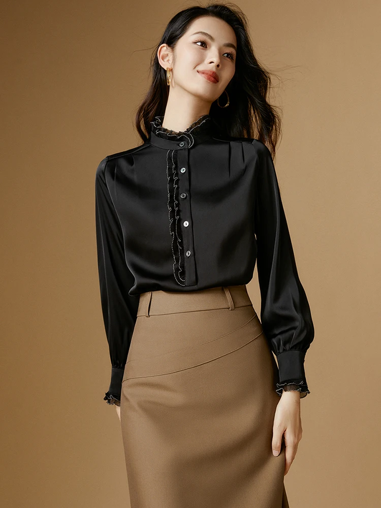 Вечерняя белая рубашка 2024 осенне-зимняя новая мода популярная в этом году