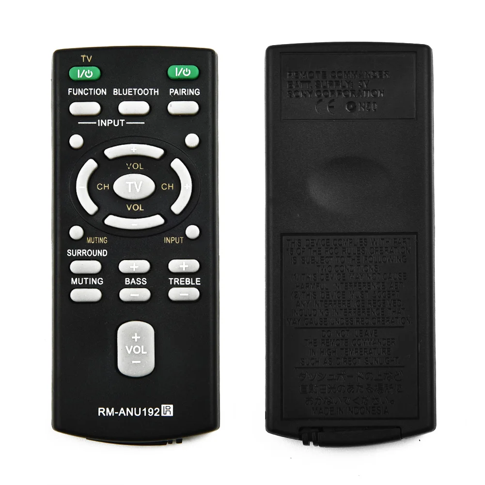 

1 Pcs Remote Control RM-ANU192 For Sony Soundbar HT-CT60BT SA-CT60BT RM-ANU192 Remote control With Bluetooth button SUB