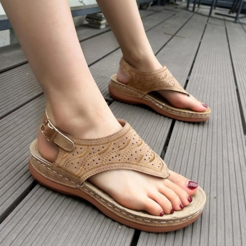 

Women's Wedge Sandals 2023 Summer New Open Toe Non-slip Thong Sandals for Women Plus Size Outdoor Casual Shoes Ladies Flip Flops