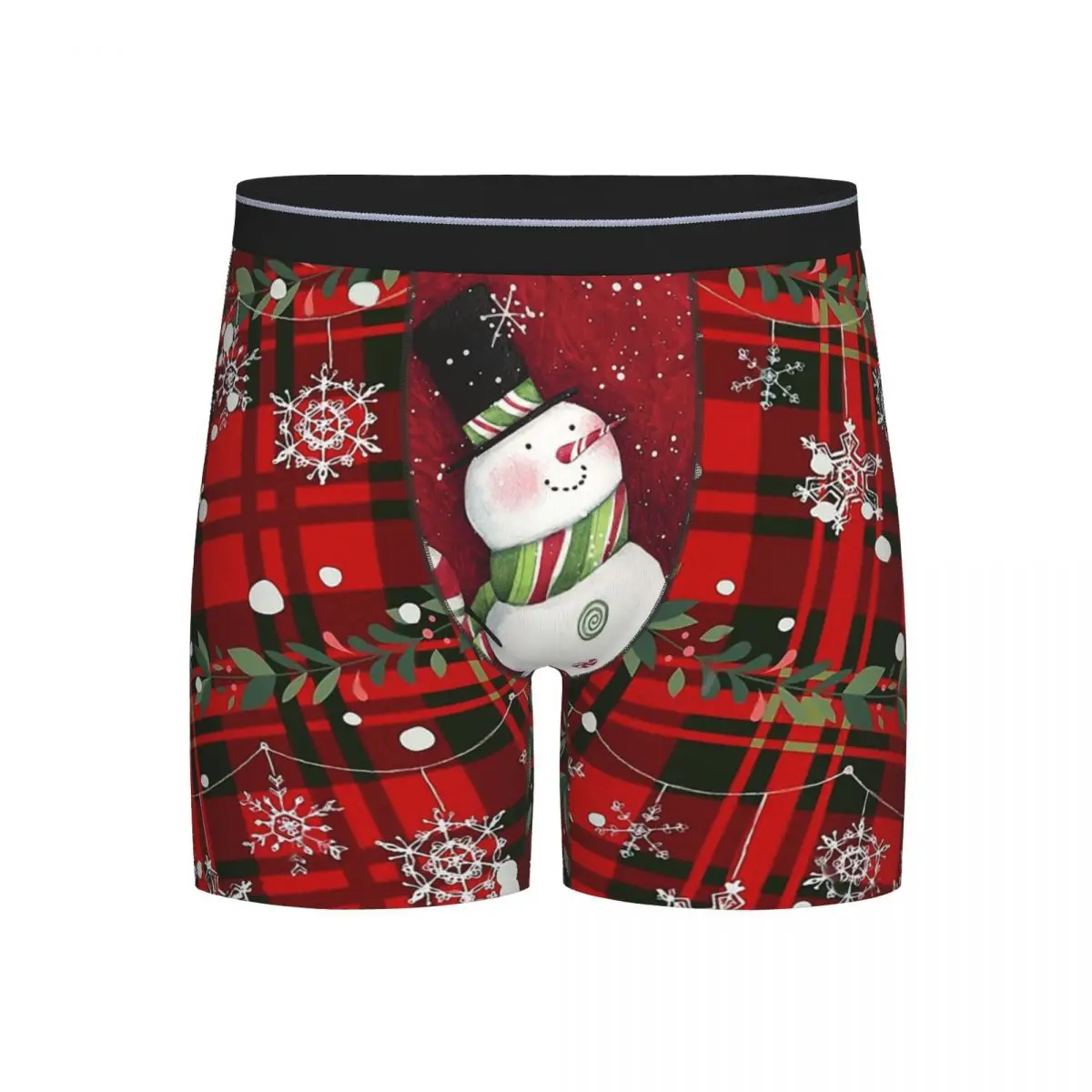 

Merry Christmas Santa Mens Underpants Christmas Snowflake Print Boxer Shorts Male Breathable Panties Brand Boxers Briefs