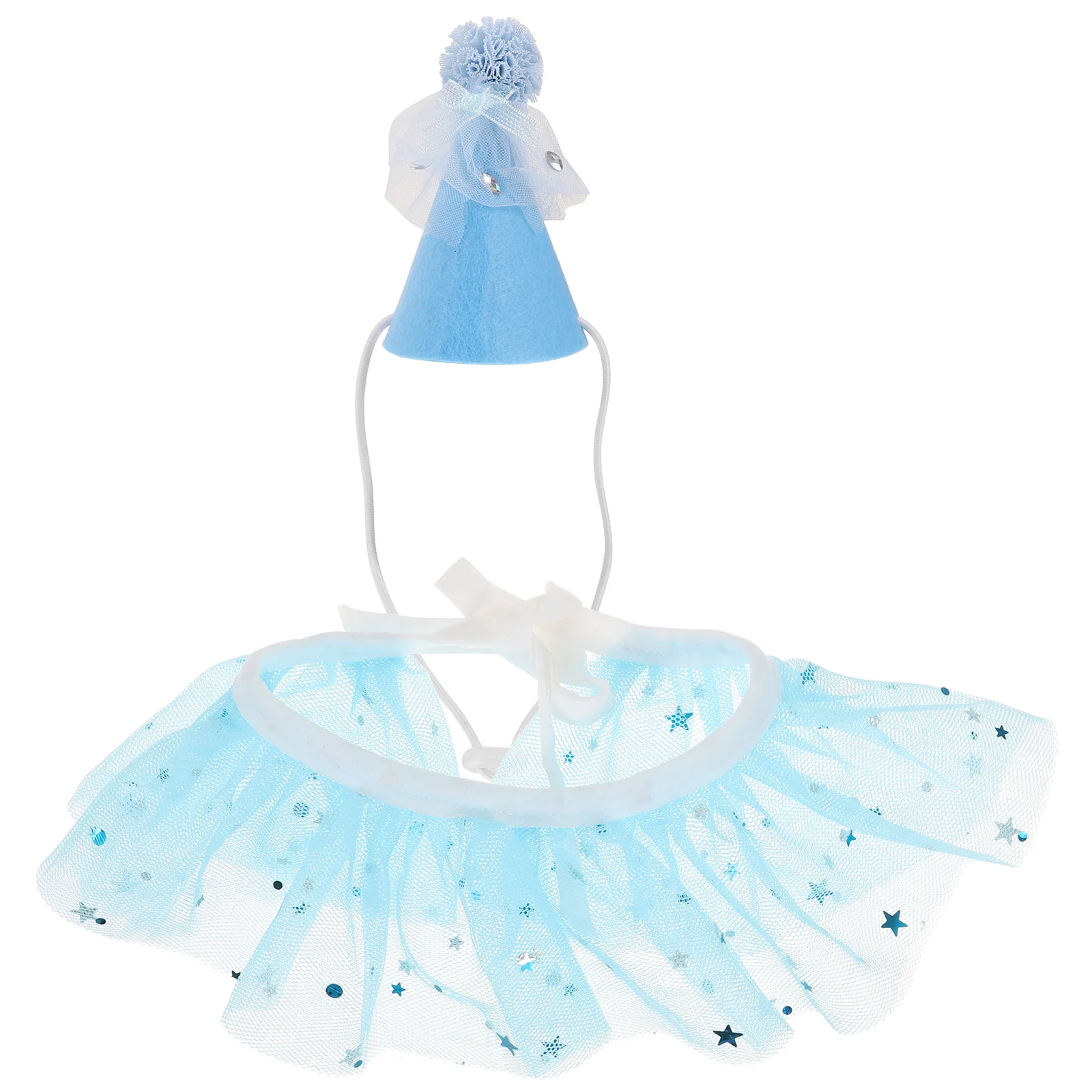 

1 Set Pet Birthday Hat Scarf Set Puppy Bandana Bib Scarf Crown Hat Cat Costume