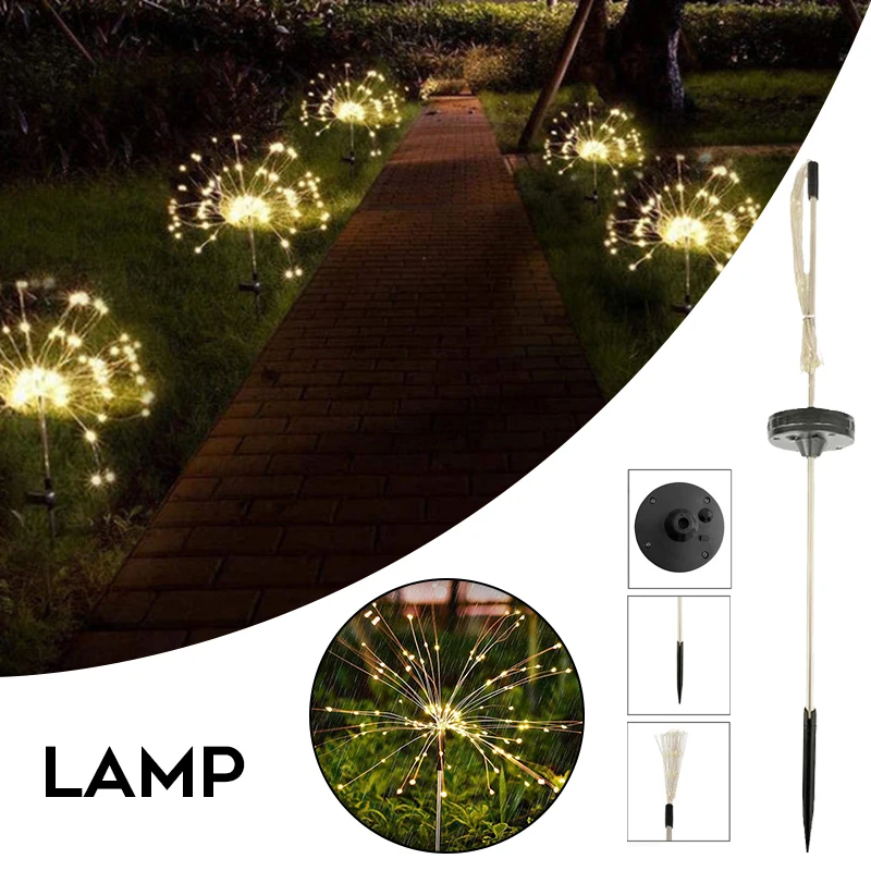 

Outdoor Solar Fireworks Light Waterproof Durable LED Landscape Lights Garden Courtyard Lawn Holiday Party Prom Decor Light Lamp