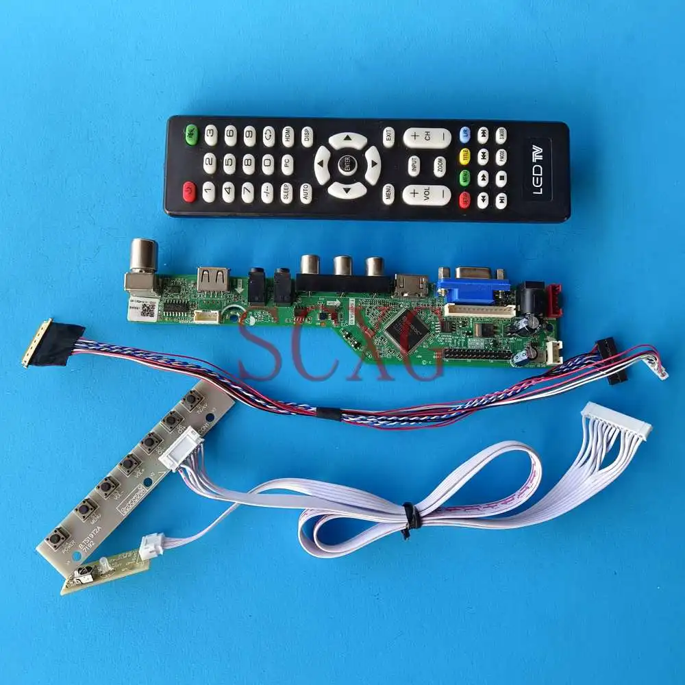 

LED LCD Driver Control Board Kit For LP101WH1-TLA1 1366 768 TV Analog Signal Matrix USB HDMI-Compatible VGA AV LVDS 40 Pin 10.1"