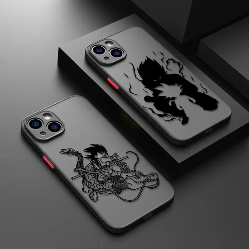 

Cartoon D-Dragon Ball Clear TPU Matte Phone Case For iPhone 11 14 13 12 Pro Max Mini X XR Xs 8 6 7 Plus Silicone Cover Shell