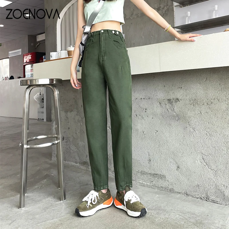 Женские джинсы-шаровары штаны на пуговицах Стрейчевые Джеггинсы молнии