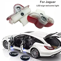 2pcs led car logo door light laser projector ghost welcome light decorative light for jaguar xjxjl2007 2019 xk2006 2014
