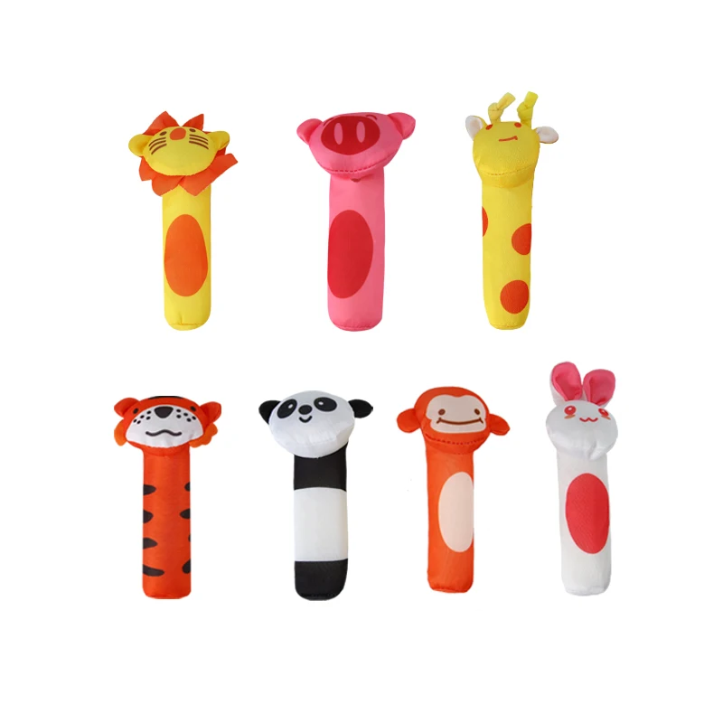 Cute Infant Toddler Early Educational Toys Baby Plush Rattle Cartoon Animal Newborn Baby Toys Rattle Wrist Toys Gifts