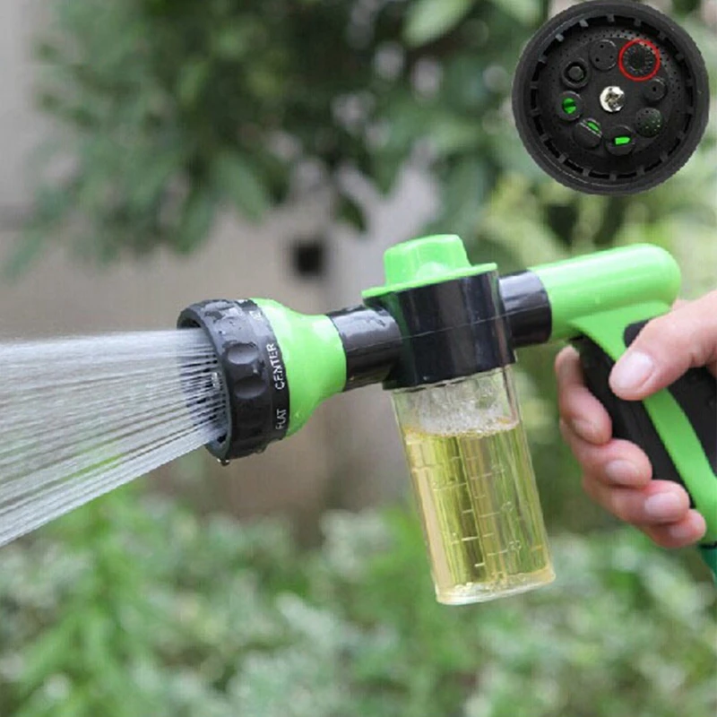 

Car Wash Nozzle 8 Way Patterns High Pressure Hand Sprayer With Soap Dispenser For Car Washer Watering Plants Showering Pet